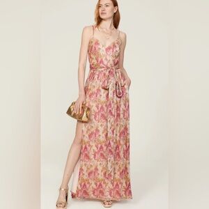 Dress the Population Pink and Gold Maxi Dress